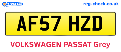 AF57HZD are the vehicle registration plates.