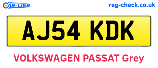 AJ54KDK are the vehicle registration plates.