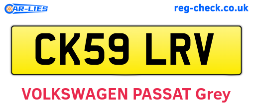 CK59LRV are the vehicle registration plates.
