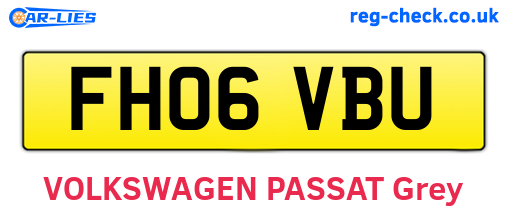 FH06VBU are the vehicle registration plates.
