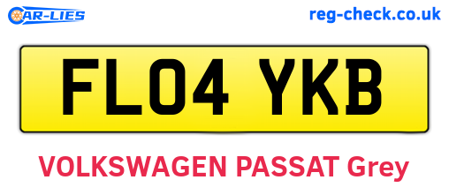 FL04YKB are the vehicle registration plates.