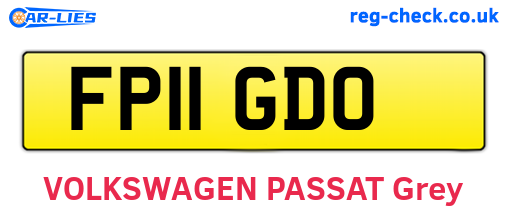 FP11GDO are the vehicle registration plates.