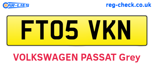 FT05VKN are the vehicle registration plates.