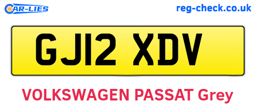 GJ12XDV are the vehicle registration plates.