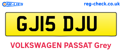 GJ15DJU are the vehicle registration plates.