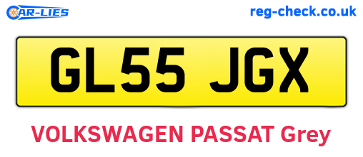 GL55JGX are the vehicle registration plates.