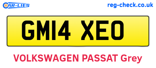 GM14XEO are the vehicle registration plates.