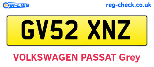 GV52XNZ are the vehicle registration plates.