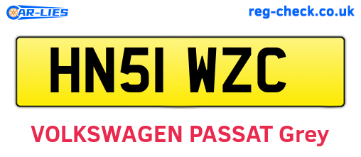 HN51WZC are the vehicle registration plates.