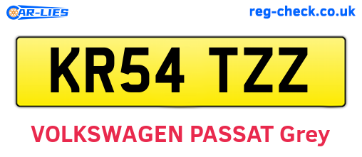 KR54TZZ are the vehicle registration plates.