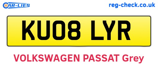 KU08LYR are the vehicle registration plates.