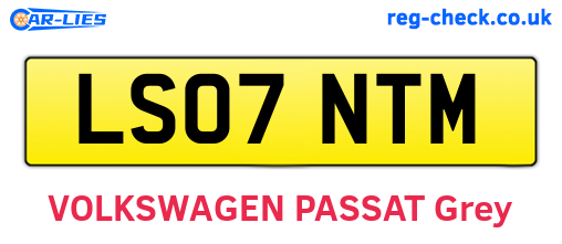 LS07NTM are the vehicle registration plates.