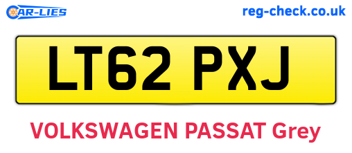 LT62PXJ are the vehicle registration plates.