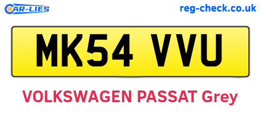 MK54VVU are the vehicle registration plates.