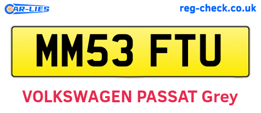 MM53FTU are the vehicle registration plates.
