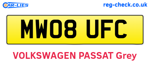 MW08UFC are the vehicle registration plates.