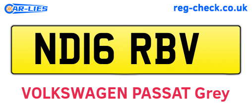 ND16RBV are the vehicle registration plates.