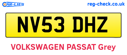 NV53DHZ are the vehicle registration plates.