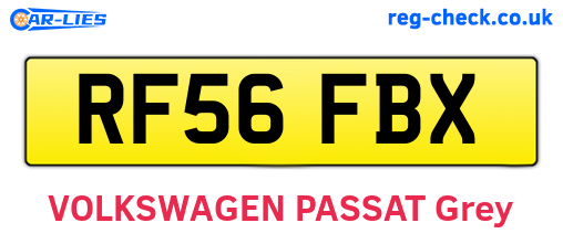 RF56FBX are the vehicle registration plates.