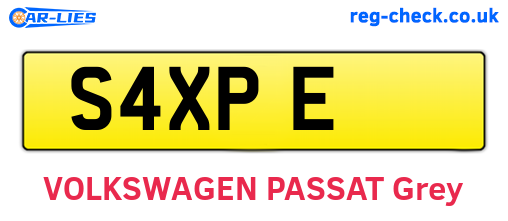S4XPE are the vehicle registration plates.