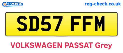 SD57FFM are the vehicle registration plates.