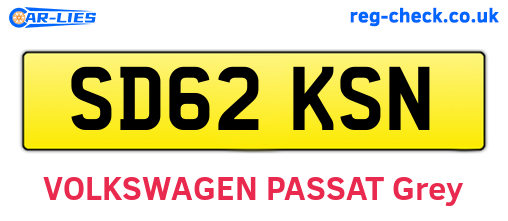 SD62KSN are the vehicle registration plates.