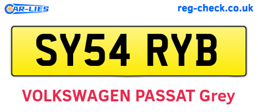 SY54RYB are the vehicle registration plates.