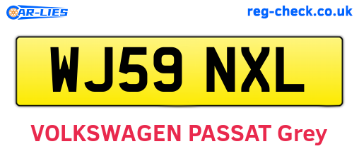 WJ59NXL are the vehicle registration plates.