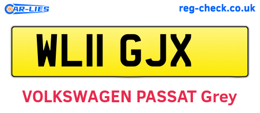 WL11GJX are the vehicle registration plates.