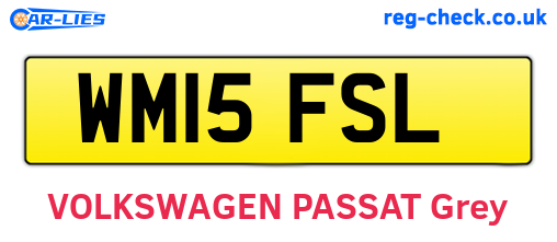 WM15FSL are the vehicle registration plates.