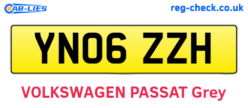 YN06ZZH are the vehicle registration plates.