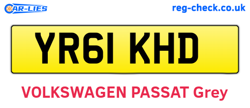 YR61KHD are the vehicle registration plates.