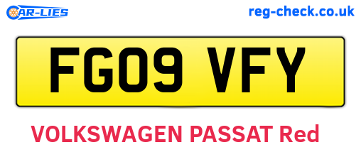 FG09VFY are the vehicle registration plates.