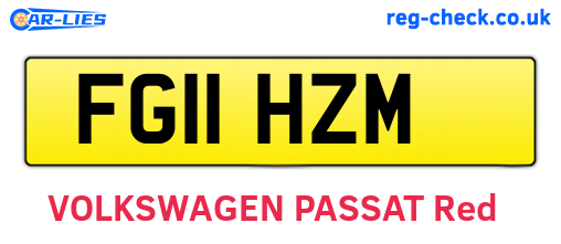 FG11HZM are the vehicle registration plates.