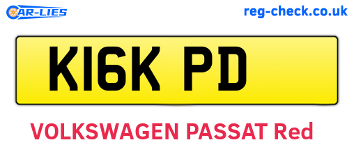 K16KPD are the vehicle registration plates.