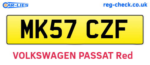 MK57CZF are the vehicle registration plates.
