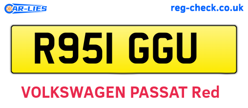 R951GGU are the vehicle registration plates.