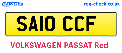 SA10CCF are the vehicle registration plates.