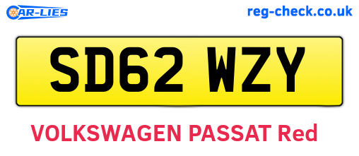 SD62WZY are the vehicle registration plates.