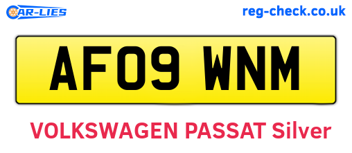 AF09WNM are the vehicle registration plates.