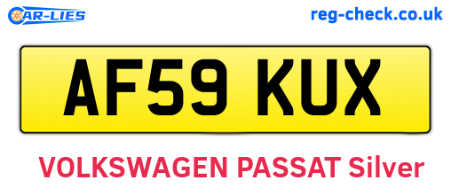 AF59KUX are the vehicle registration plates.