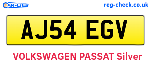 AJ54EGV are the vehicle registration plates.
