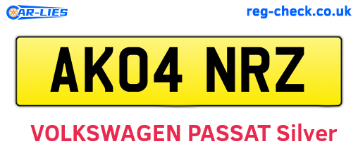AK04NRZ are the vehicle registration plates.