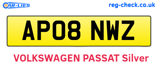 AP08NWZ are the vehicle registration plates.