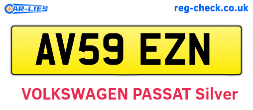 AV59EZN are the vehicle registration plates.