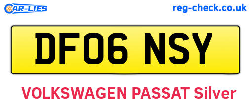 DF06NSY are the vehicle registration plates.
