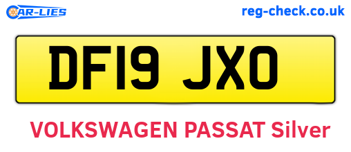 DF19JXO are the vehicle registration plates.