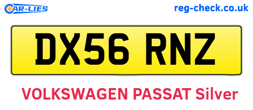DX56RNZ are the vehicle registration plates.