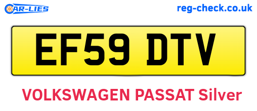 EF59DTV are the vehicle registration plates.