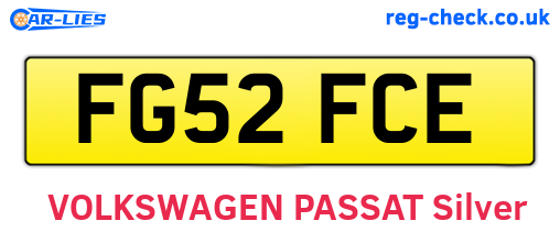FG52FCE are the vehicle registration plates.